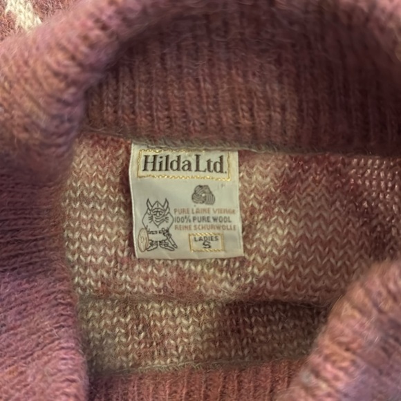 Vintage Hilda Ltd Icelandic Mauve pink Wool oversized for layering size S - Picture 3 of 13